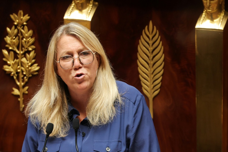 La députée du groupe écologiste Danielle Simonnet, lors d'un débat sur le nouveau projet de loi créant un droit à l'aide à mourir, avant un vote à l'Assemblée nationale, le 30 juin 2026 à Paris