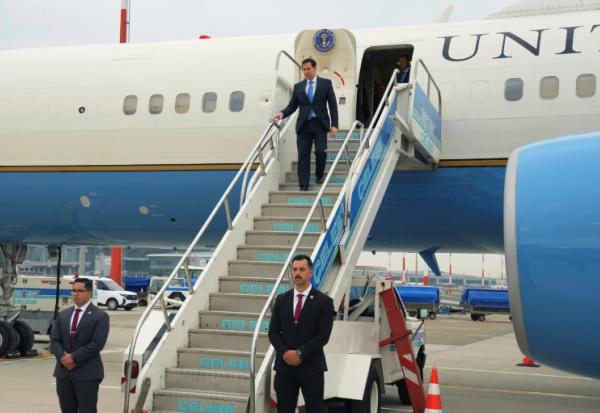 Le secrétaire d'Etat américain  Marco Rubio arrive à Istanbul, le 16 mai 2025