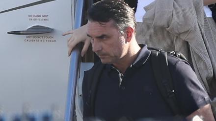 Flavio Bolsonaro à son arrivée à l'aéroport Opa Locka Executive à Miami en Floride le 28 octobre 2026