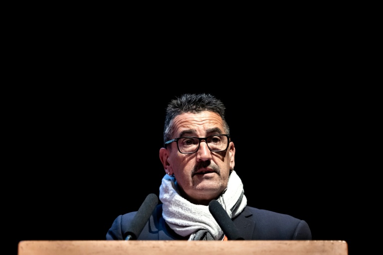 Le secrétaire général du syndicat Force ouvrière (FO), Frédéric Souillot, le 20 avril 2026 à Dijon