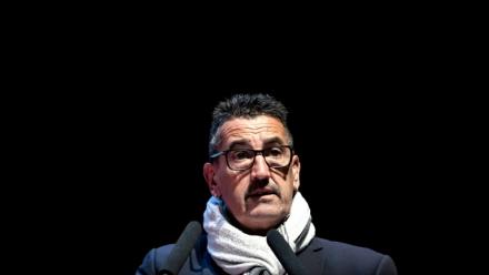 Le secrétaire général du syndicat Force ouvrière (FO), Frédéric Souillot, le 20 avril 2026 à Dijon