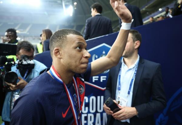 Kylian Mbappe lorsqu'il était au PSG, le 25 mai 2024, à Villeneuve-d'Ascq, dans le Nord