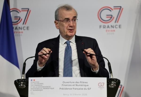 Le gouverneur de la Banque de France, François Villeroy de Galhau, au ministère de l'Economie à Paris le 3 février 2026