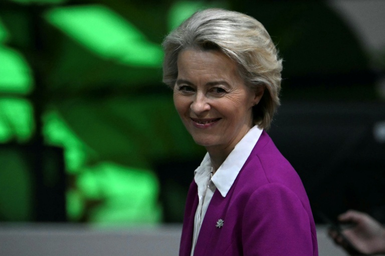 La présidente de la Commission européenne Ursula von der Leyen à Belém (Brésil) le 6 novembre 2025 avant la COP30