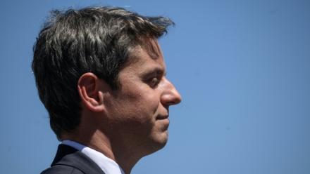 Gabriel Attal a officialisé depuis l'Aveyron sa candidature à l'élection présidentielle et son ambition de succéder à Emmanuel Macron, Mur-de-Barrez le 22 mai 2026.
