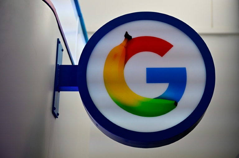 Une pancarte avec le logo de Google dans les locaux d’un centre d’IA de Google lors de son inauguration à Berlin, le 5 mars 2026