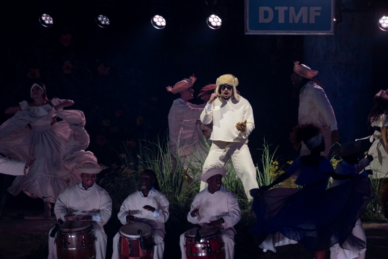 Le chanteur portoricain Bad Bunny lors de sa série de concerts en résidence sur son île natale en juillet 2026