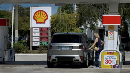 Station-service à Miami, en Floride, le 9 mars 2026.
