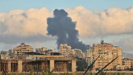 Après un bombardement israélien, à Tyre dans le sud du Liban le 16 mai 2026