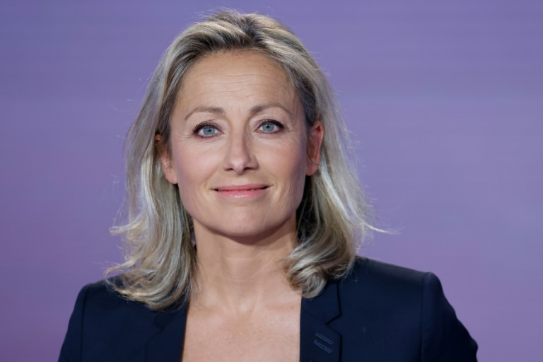 Anne-Sophie Lapix le 21 avril 2022 à Paris