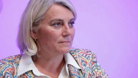 La ministre de la Santé, Stéphanie Rist lors d'une conférence de presse sur la situation concernant l'hantavirus, le 12 mai 2026 à Paris