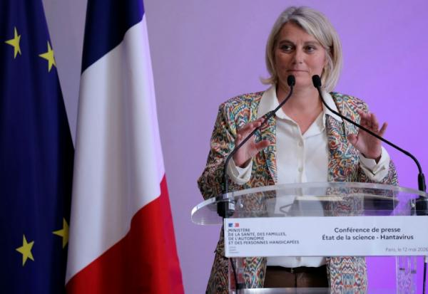 La ministre de la Santé, Stéphanie Rist, lors d'une conférence de presse faisant le point sur la situation concernant l'hantavirus, le 12 mai 2026 à Paris