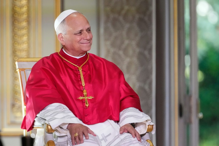 Le pape Léon XIV, le 25 septembre 2025 au palais de l'Elysée, à Paris