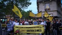 Manifestation de soutien au président argentin Javier Milei à Paris le 30 septembre 2026