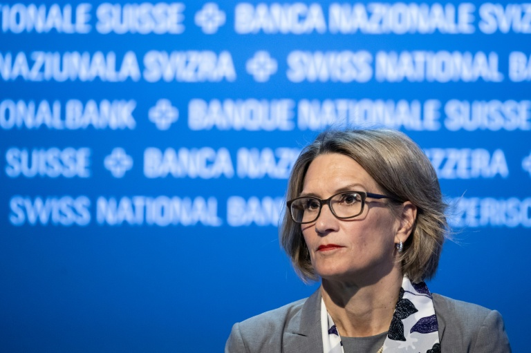 Andrea Maechler, la directrice adjointe de la BRI, le 28 avril 2023 à Berne, en Allemagne