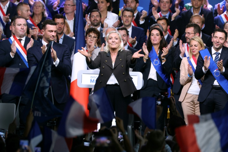 La candidate du Rassemblement national à la présidentielle, Marine Le Pen, le 13 septembre 2026 à Hénin-Beaumont, dans le Pas-de-Calais