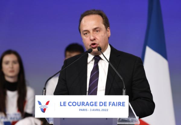Jean-Christophe Lagarde, alors président de l'UDI, à Paris le 3 avril 2022