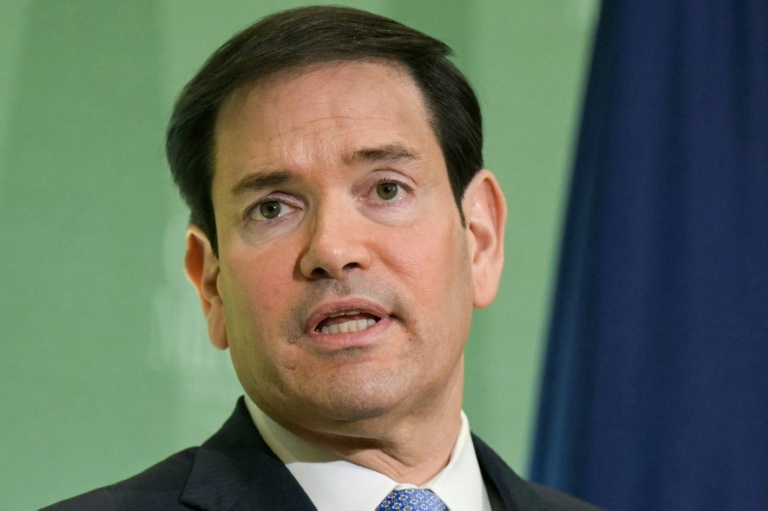 Le secrétaire d'Etat américain Marco Rubio lors d'une conférence de presse à Washington, le 4 février 2026
