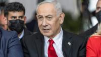 Le Premier ministre israélien Benjamin Netanyahu assiste à une cérémonie à Jérusalem-Est, près de la barrière de séparation avec la ville de Ramallah, en Cisjordanie occupée par Israël, le 5 juillet 2026