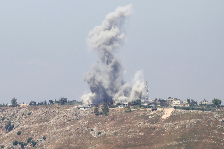 Une attaque aérienne israélienne au sud de Marjayoun, au Liban, à Arnoun, le 1er juin 2026