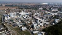 Vue aérienne du site industriel Syensqo, à Spinetta Marengo, dans le nord de l'Italie, le 29 septembre 2026