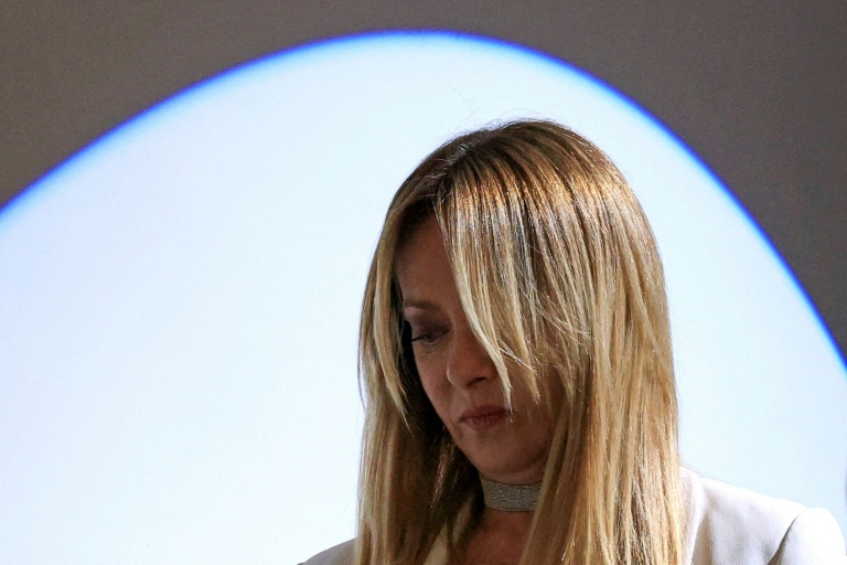 La Première ministre italienne, Giorgia Meloni, le 25 juin 2026 à Antibes, dans le sud de la France