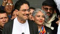 Le candidat à la présidence de la Colombie du parti au pouvoir Ivan Cepeda, après avoir voté dans un bureau de vote lors de l'élection présidentielle à Bogota, le 31 mai 2026