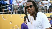 Le rappeur américain Jay-Z lors d'un match de football entre le PSG et le Real Madrid à East Rutherford (New Jersey), le 9 juillet 2025.