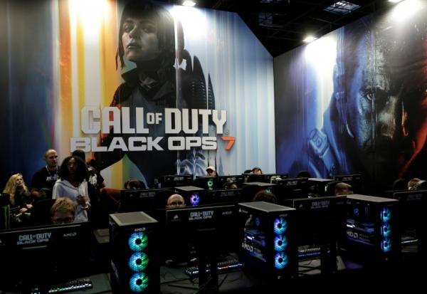 Echantillon de "Call of Duty: Black Ops 7" présenté aux visiteurs de la Paris Games Week le 30 octobre 2025 à Paris.