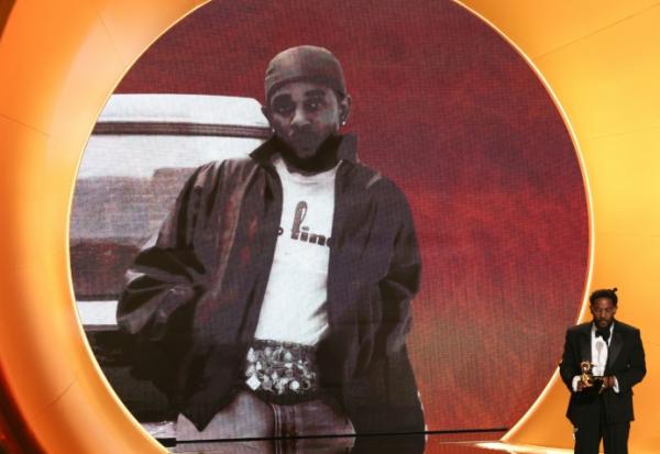 Le rappeur américain Kendrick Lamar lors de la 68e édition des Grammy Awards à Los Angeles, le 1er février 2026 en Californie