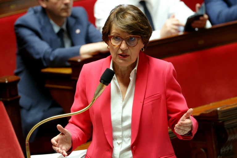 La ministre de l'Agriculture Annie Genevard à l'Assemblée nationale à Paris le 24 juin 2026