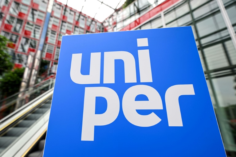 Le logo du géant allemand de l'énergie Uniper, au siège du groupe à Düsseldorf, en Allemagne