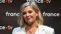 L'animatrice Flavie Flament au siège de France Télévisions à Paris, le 6 février 2025