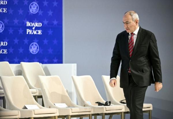 Le Premier ministre arménien Nikol Pashinyan, le 22 janvier 2026 à Davos, en Suisse