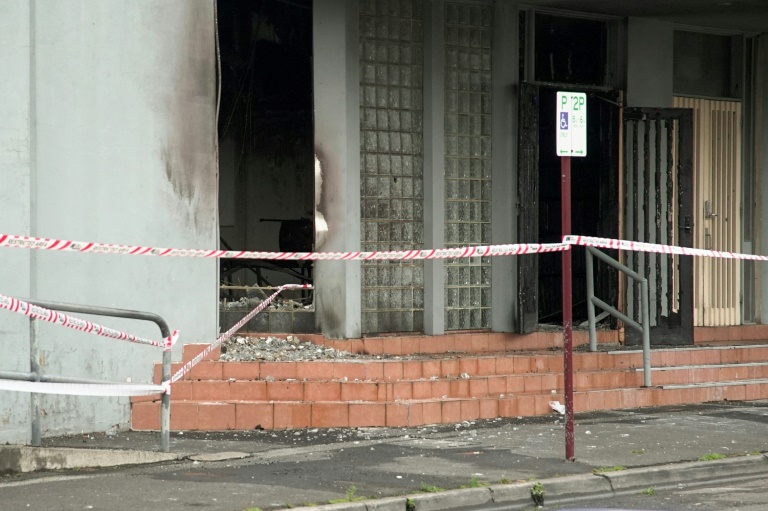 Les dégâts causés par une incendie à la synagogue Adass Israël, le 6 décembre 2024 à Melbourne, en Australie