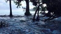 Inondations sur l'atoll de Majuro, aux îles Marshall, dans l'océan Pacifique le 3 mars 2014