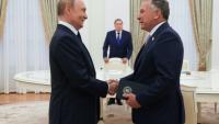 Photo de pool fournie par l'agence d'Etat russe Spoutnik montrant la rencontre entre le président russe Vladimir Poutine et l'émissaire américain Steve Witkoff le 6 août à Moscou.