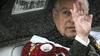 L'ex-prince Andrew, alors non déchu de son titre, après le courinnement du roi Charles III à Londres le 6 mai 2023