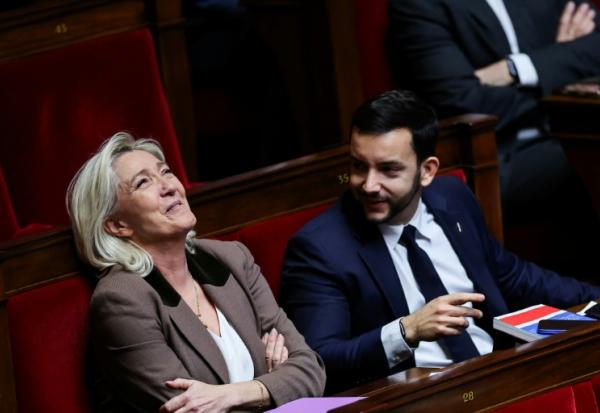 Marine Le Pen et Jean-Philippe Tanguy, le 30 octobre 2025 à l'Assemblée nationale à Paris