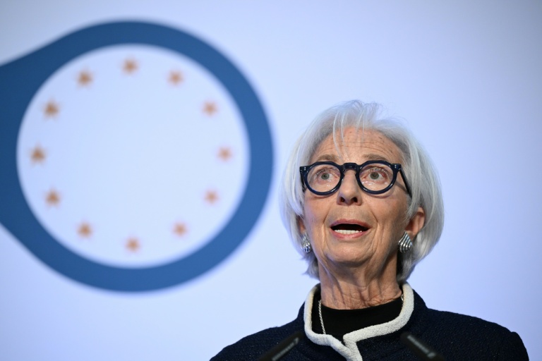 La présidente de la BCE Christine Lagarde à Francfort, le 25 mars 2026 en Allemagne