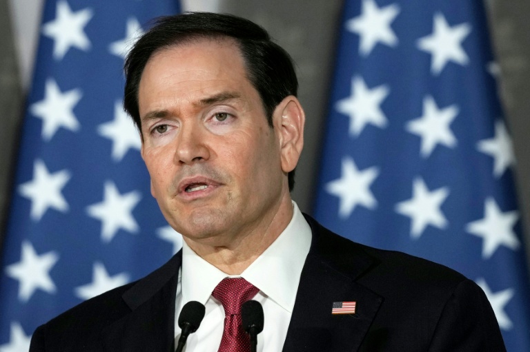 Le secrétaire d'Etat américain Marco Rubio, le 26 mai 2026 à New Delhi, en Inde