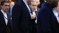 Le chef de la diplomatie iranienne, Abbas Araghchi (C), le 22 septembre 2026 à New York