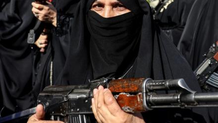 Rassemblement à Téhéran en hommage aux femmes tuées pendant la guerre au Moyen-Orient, le 17 avril 2026