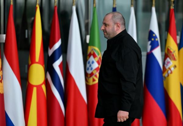 Roustem Oumerov, chef du Conseil de sécurité ukrainien, au siège de l'OTAN à Bruxelles le 10 avril 2025