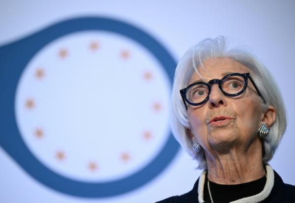 La présidente de la Banque centrale européenne, lors d'une conférence annuelle sur la BCE et ses observateurs à Francfort le 25 mars 2026