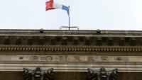 L'ancien siège de la Bourse de Paris, le palais Brongniart, à Paris le 24 août 2015