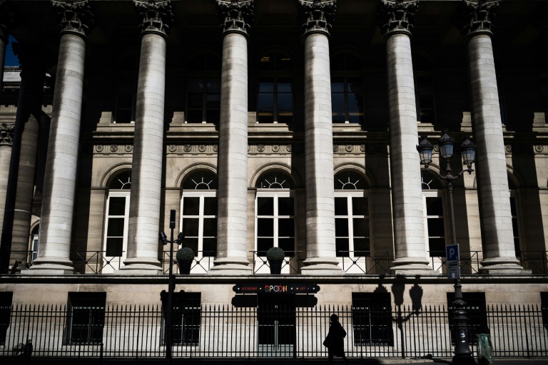 L'ancien siège de la Bourse de Paris, au palais Brongniart, à Paris le 11 septembre 2018