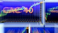CAC 40 au siège d'Euronext le 27 avril 2018