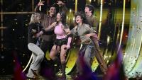 La chanteuse bulgare Dara à Vienne, en Autriche, lors de la finale de l'Eurovision le 16 mai 2026.