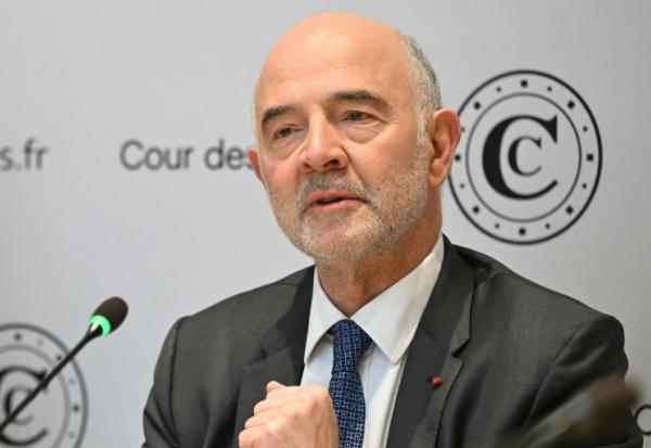 Le Premier président de la Cour des comptes Pierre Moscovici, le 8 avril 2025 à Paris 